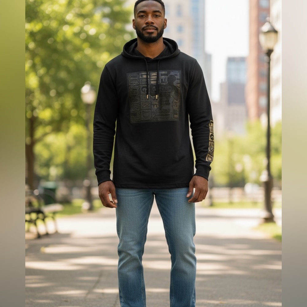 Black Legend Men's long sleeve hoodie NWT